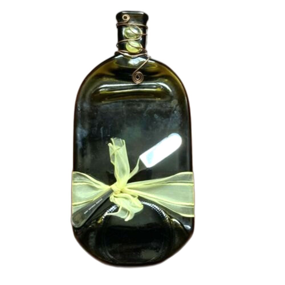 APPETIZER TRAY Wine Bottle Serving Tray Plate and Spreader Knife 13 x 6 inches